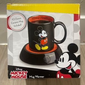 NIB Disney Mickey Mouse Mug Warmer with 10oz Ceramic Mickey Mouse Mug